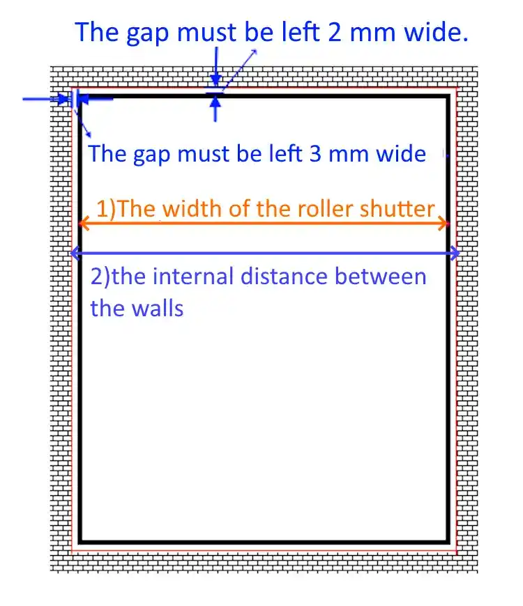 Measurement method for windproof roller shutters
